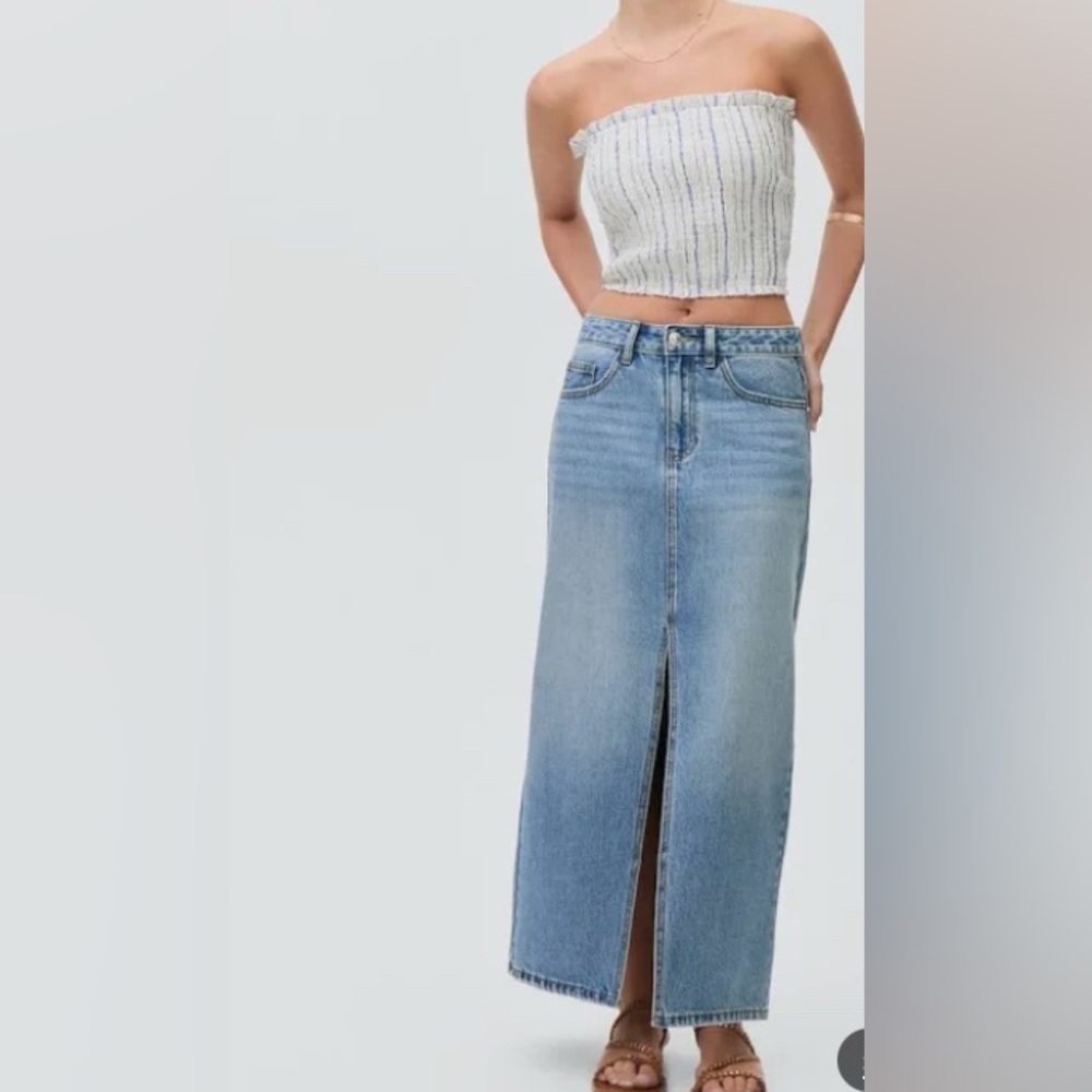 Denim Maxi Skirt